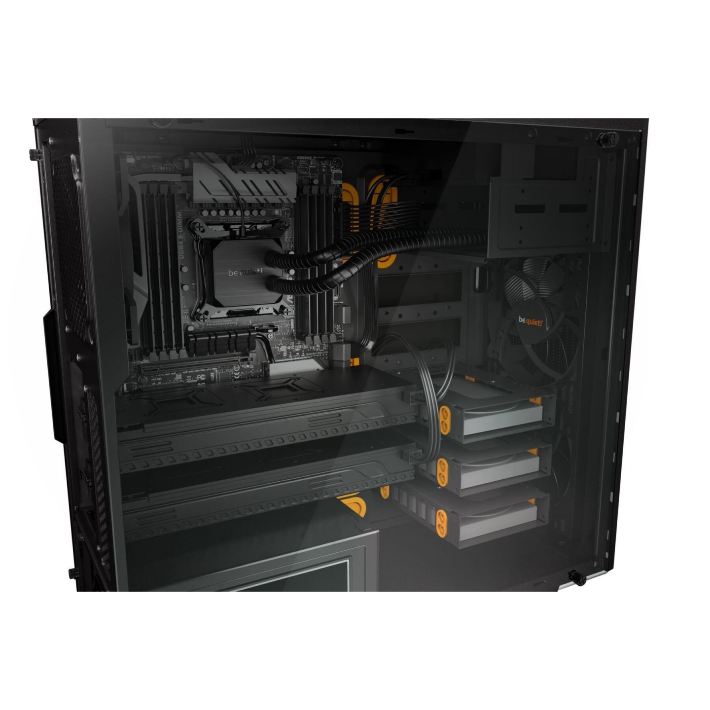 be quiet! Pure Base 600 Window Mid Tower Case - Orange (Boxed) — Buy in Cyprus with Fast Delivery