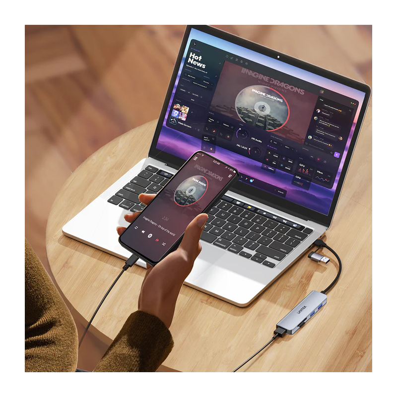 Buy Unitek USB-C Hub - H1320A - 3xUSBA, SD Micro SD Card Reader in Cyprus, Nicosia, Limassol, Larnaka, Pafos