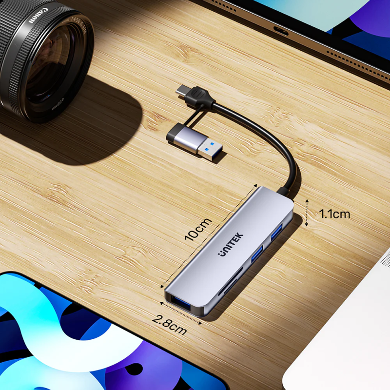 Buy Unitek USB-C Hub - H1320A - 3xUSBA, SD Micro SD Card Reader in Cyprus, Nicosia, Limassol, Larnaka, Pafos