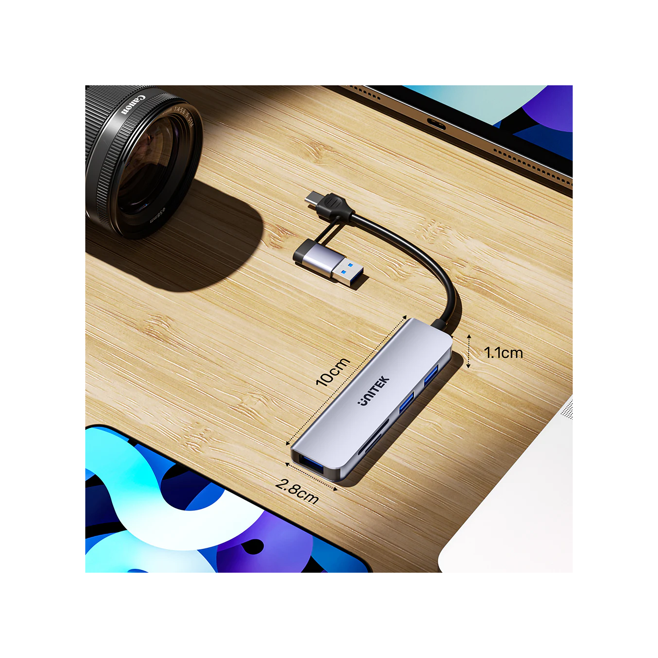 Unitek H1320A USB-C Hub – 3x USB-A 5Gbps, SD Reader | Armenius Store