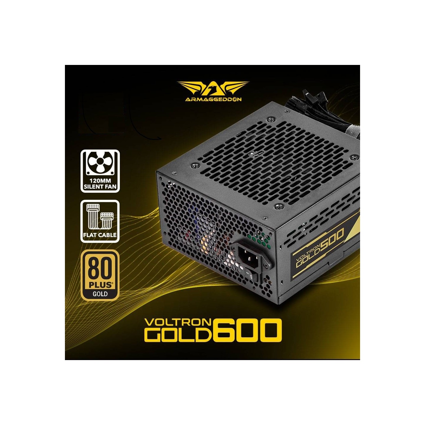 Armaggeddon Voltron Gold 600W 80+ Gold PSU - Black (Boxed) — Buy in Cyprus with Fast Delivery