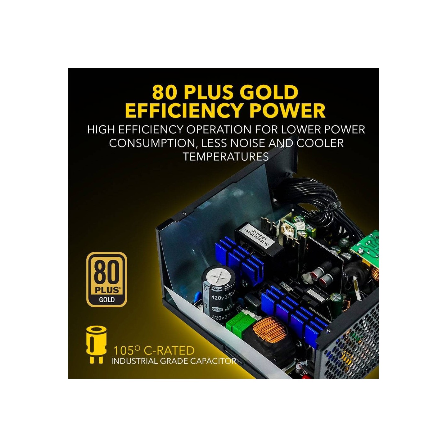 Armaggeddon Voltron Gold 600W 80+ Gold PSU - Black (Boxed) — Buy in Cyprus with Fast Delivery