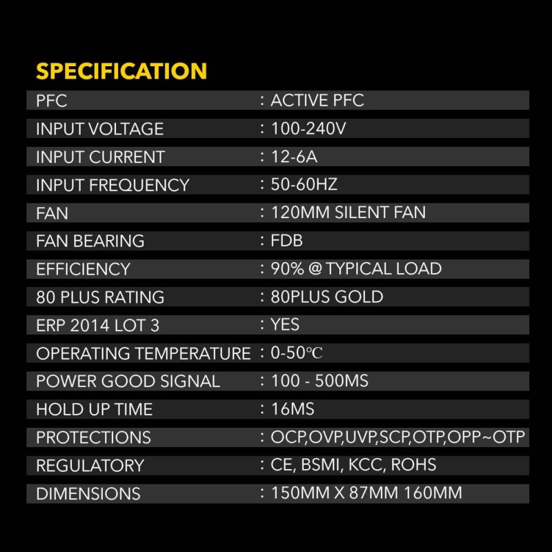 Buy Armaggeddon Gaming PSU - 600W Modular & Certified 80+ Gold VOLTRON GOLD - Black in Cyprus, Nicosia, Limassol, Larnaka, Pafos
