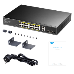 Buy Cudy Switch PoE Gigabit 16PoE + 2GbE + 2SFP Uplink 200W - GS1018PS2 - 16PoE ... in Cyprus, Nicosia, Limassol, Larnaka, Pafos