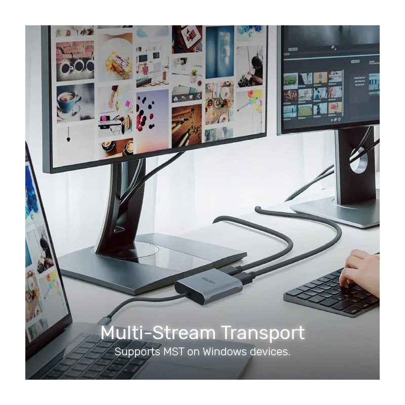 Buy Unitek Converter - V1404B - USB-C to HDMI Dual 4K 60Hz MST in Cyprus, Nicosia, Limassol, Larnaka, Pafos