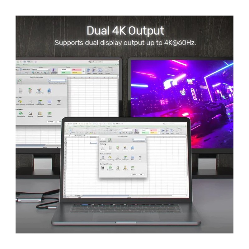 Buy Unitek Converter - V1404B - USB-C to HDMI Dual 4K 60Hz MST in Cyprus, Nicosia, Limassol, Larnaka, Pafos