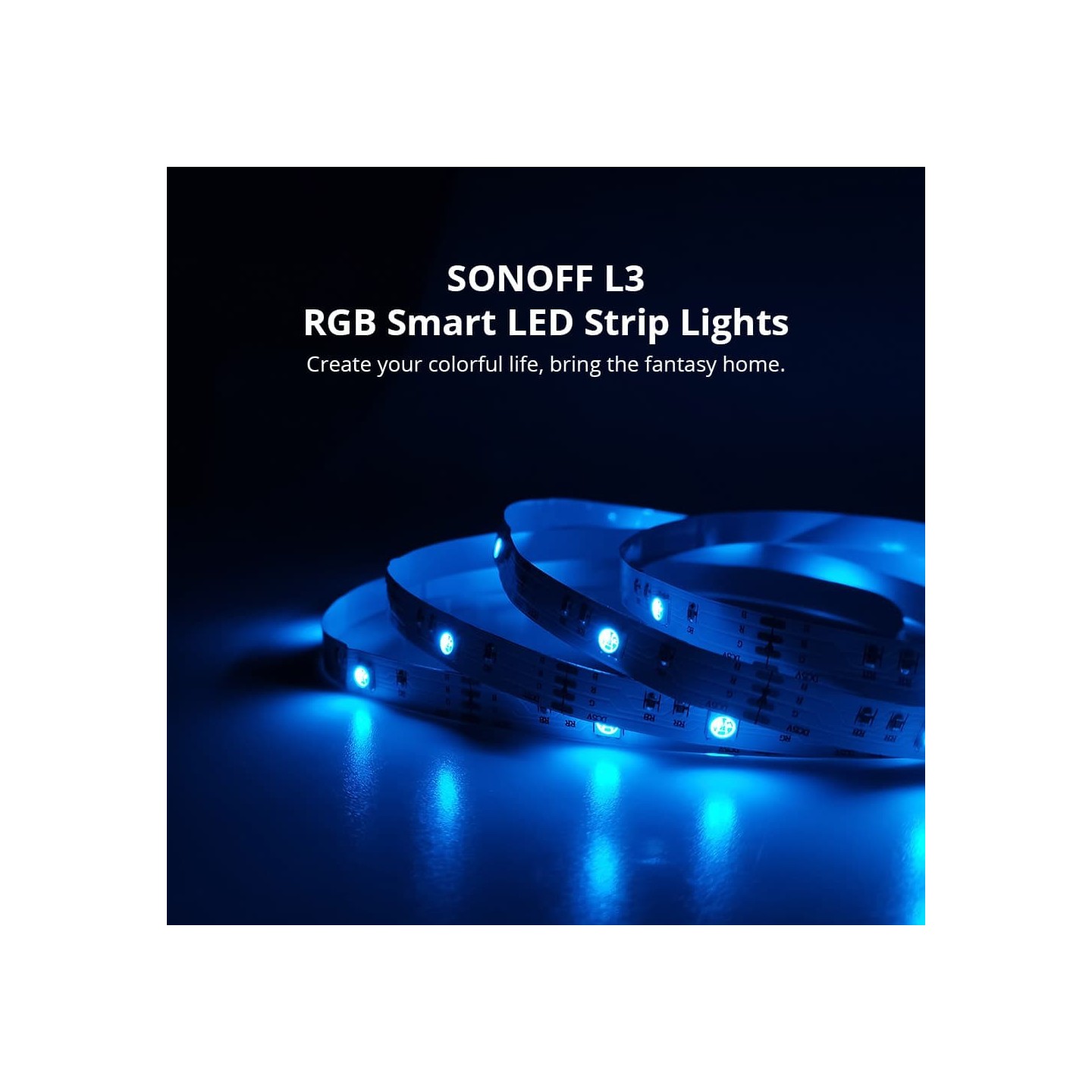 Sonoff Smart LED Light Strip - L3-5M - RGB Indoor IP54 Wi-Fi BT — Buy in Cyprus with Fast Delivery