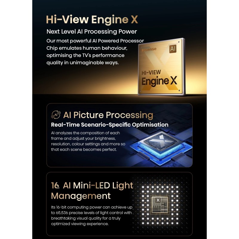Buy Hisense TV - 65UXKQ - 65'' 4K Smart QLED MINI LED 120hz Gaming TV in Cyprus, Nicosia, Limassol, Larnaka, Pafos