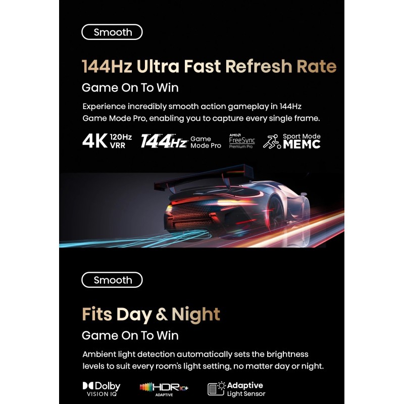 Buy Hisense TV - 65UXKQ - 65'' 4K Smart QLED MINI LED 120hz Gaming TV in Cyprus, Nicosia, Limassol, Larnaka, Pafos