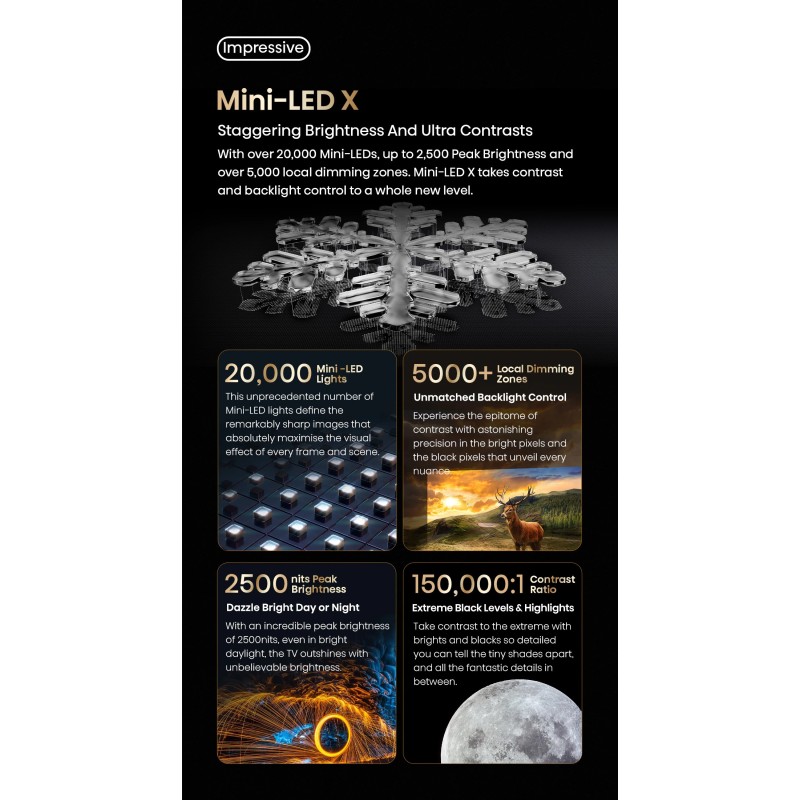 Buy Hisense TV - 65UXKQ - 65'' 4K Smart QLED MINI LED 120hz Gaming TV in Cyprus, Nicosia, Limassol, Larnaka, Pafos