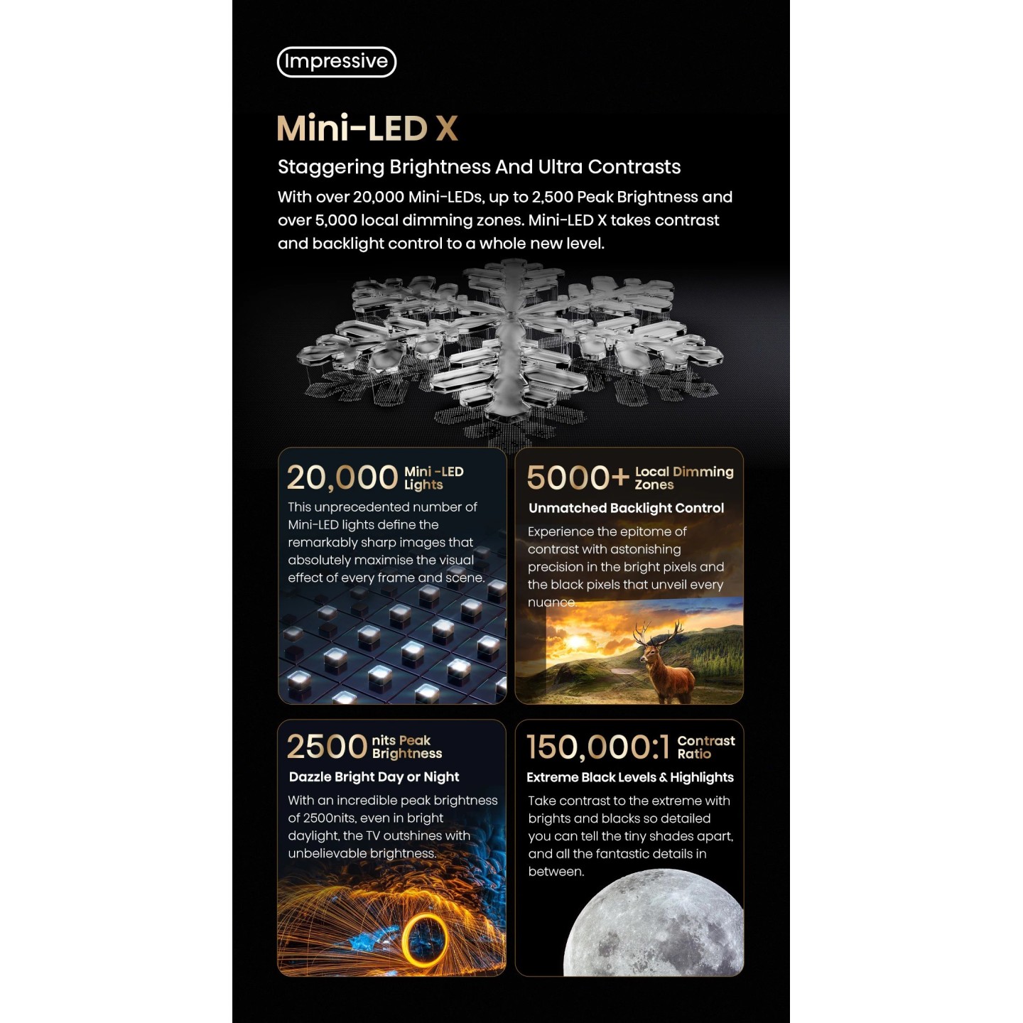 Hisense TV - 65UXKQ - 65'' 4K Smart QLED MINI LED 120hz Gaming TV — Buy in Cyprus with Fast Delivery