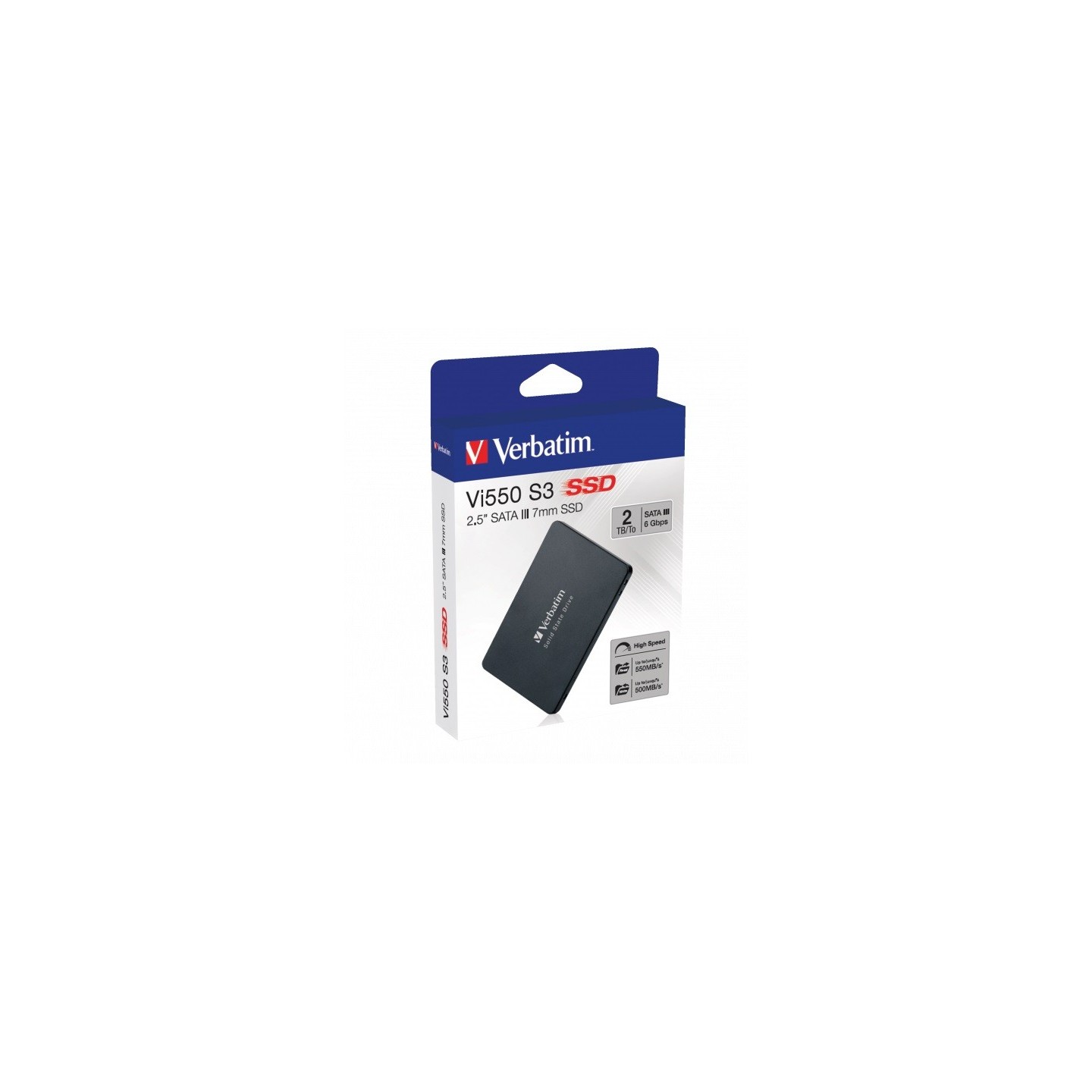 Verbatim Vi550 S3 2TB - 2.5" SATA III 6Gb/s 3D NAND SSD - 49354 (Boxed) — Buy in Cyprus with Fast Delivery