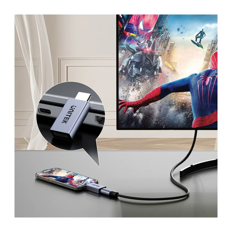 Buy Unitek USB-C 4.0 Male to Female Adaptor - A1038 - PD240W in Cyprus, Nicosia, Limassol, Larnaka, Pafos