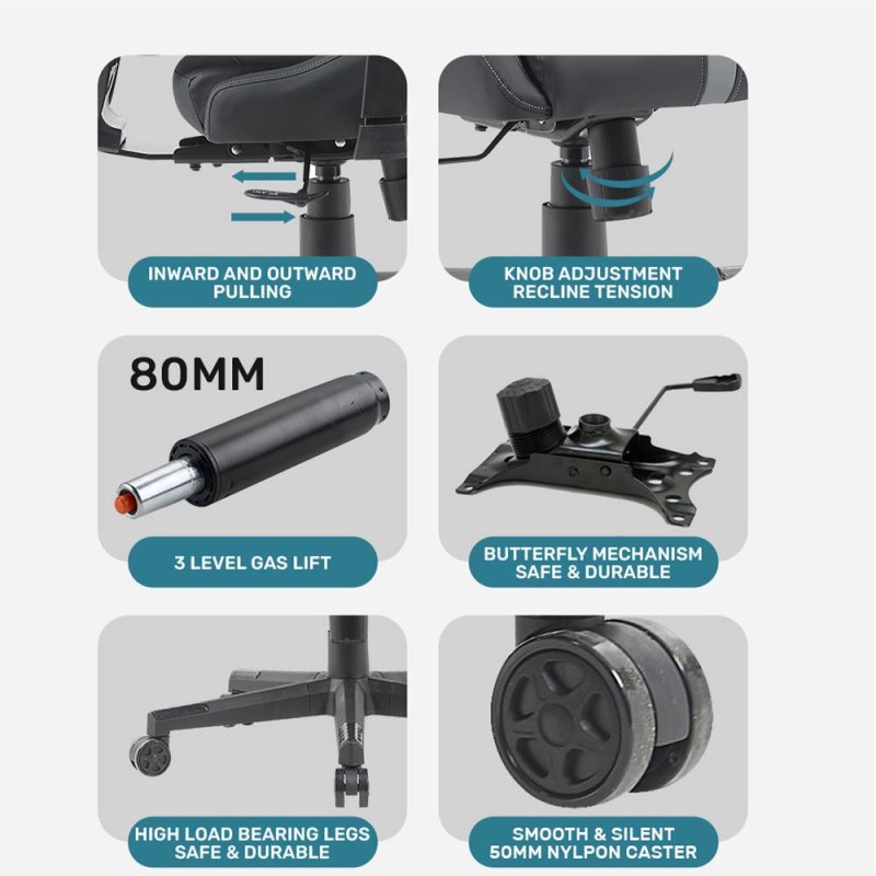 Buy Armaggeddon Gaming Chair PU Leather - EXO-III - Nautical in Cyprus, Nicosia, Limassol, Larnaka, Pafos