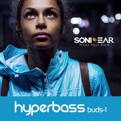 Buy Sonicgear HYPERBASS BUDS Earphones - Gun Metal Black in Cyprus, Nicosia, Limassol, Larnaka, Pafos