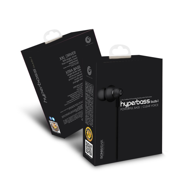 Buy Sonicgear HYPERBASS BUDS Earphones - Gun Metal Black in Cyprus, Nicosia, Limassol, Larnaka, Pafos