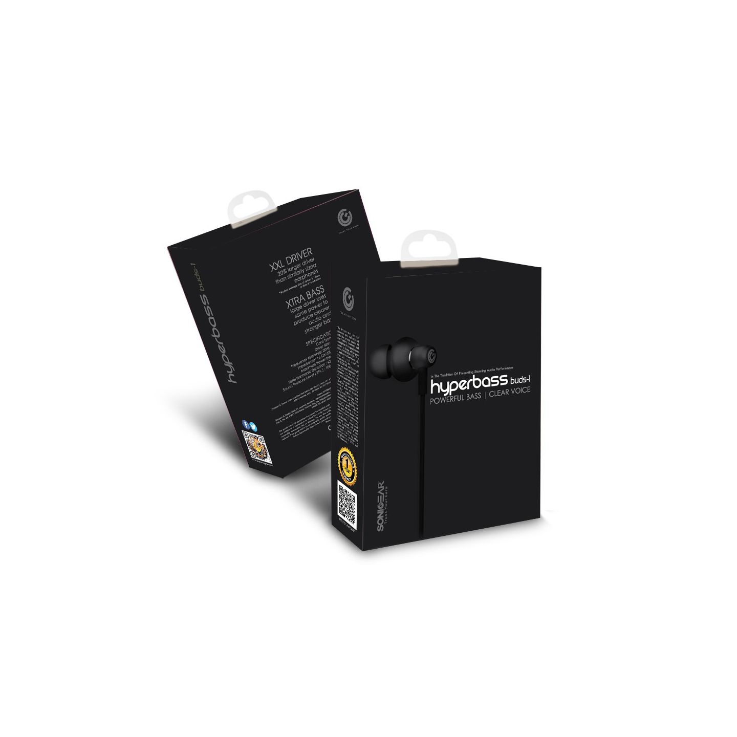 Sonicgear HYPERBASS BUDS Earphones - Gun Metal Black — Buy in Cyprus with Fast Delivery