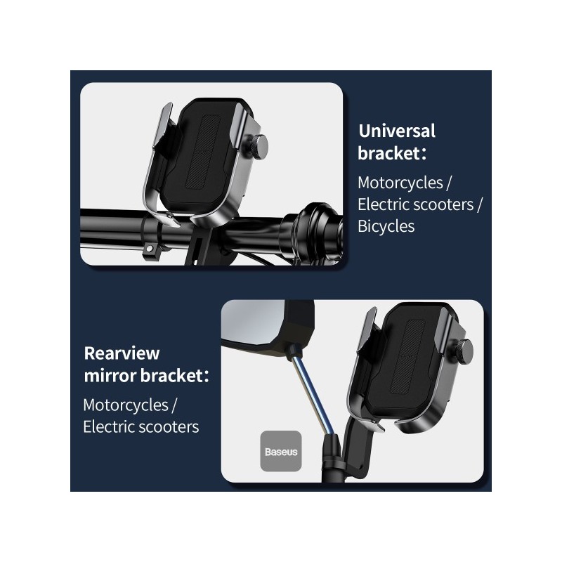 Buy Baseus VA Motorcycle Bicycle Scooter Phone Holder - ARMOR in Cyprus, Nicosia, Limassol, Larnaka, Pafos