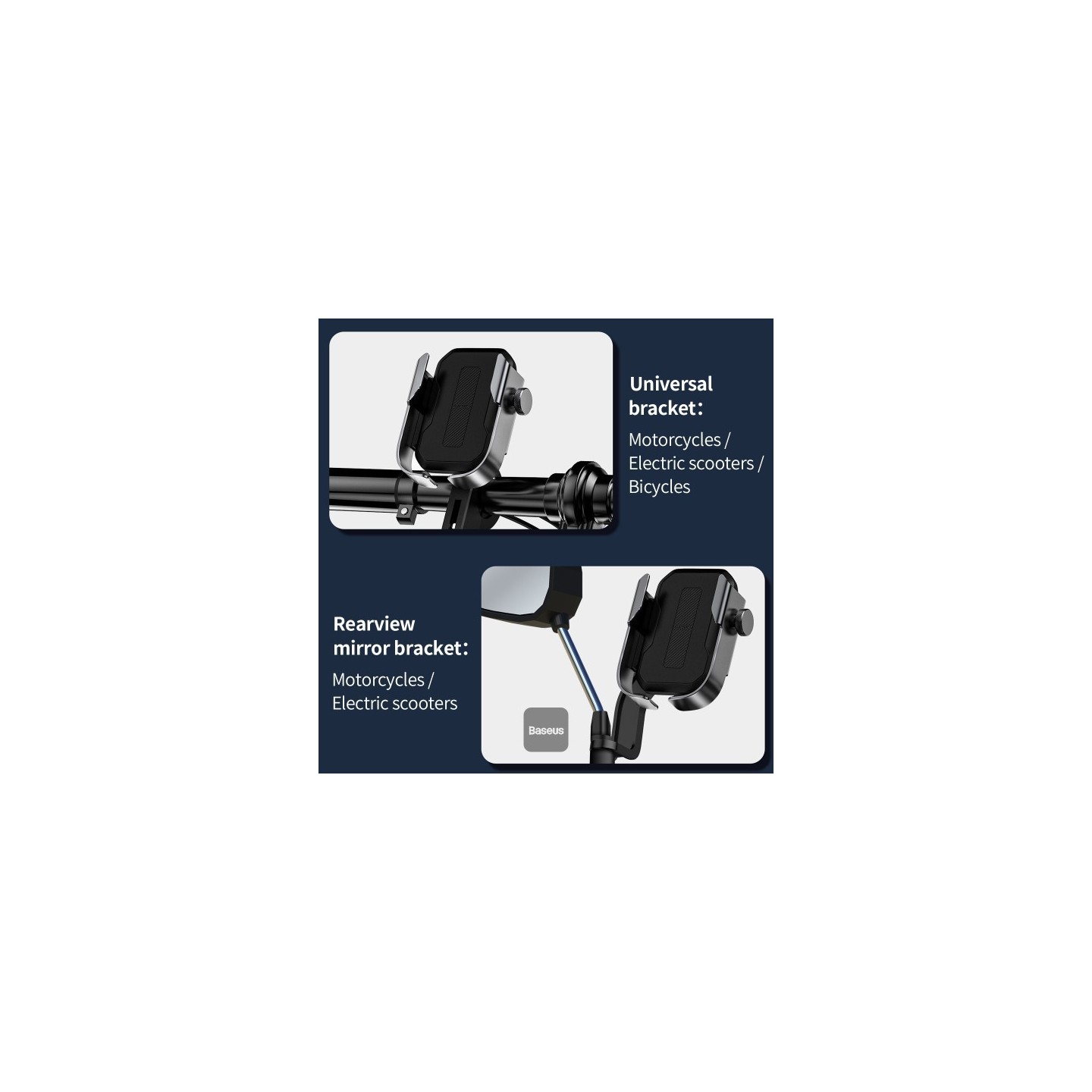 Baseus VA Motorcycle Bicycle Scooter Phone Holder - ARMOR — Buy in Cyprus with Fast Delivery