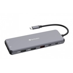 Buy Verbatim USB-C 13-Port Hub - CMH-13 - Triple Display, 100W PD in Cyprus, Nicosia, Limassol, Larnaka, Pafos