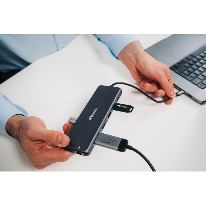 Buy Verbatim USB-C 13-Port Hub - CMH-13 - Triple Display, 100W PD in Cyprus, Nicosia, Limassol, Larnaka, Pafos