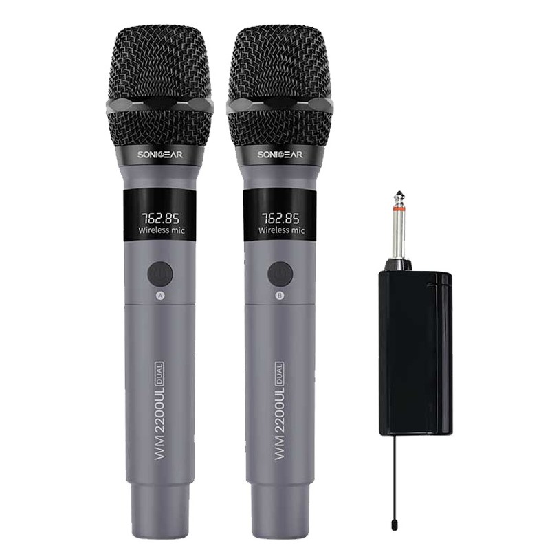 Buy SonicGear WM2200UL - DUAL Gray 2 x Wireless 2.4GHz Rechargeable Microphone H... in Cyprus, Nicosia, Limassol, Larnaka, Pafos