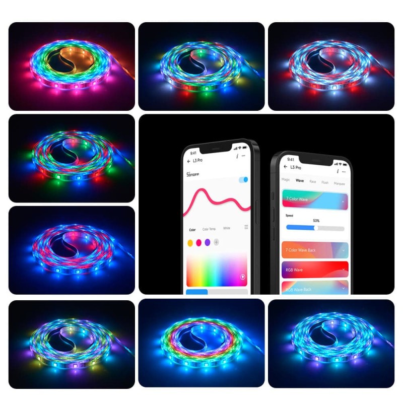 Buy Sonoff Smart LED Light Strip RGBIC Outdoor IP54 Wi-Fi BT - L3-5M-P - RGBIC O... in Cyprus, Nicosia, Limassol, Larnaka, Pafos
