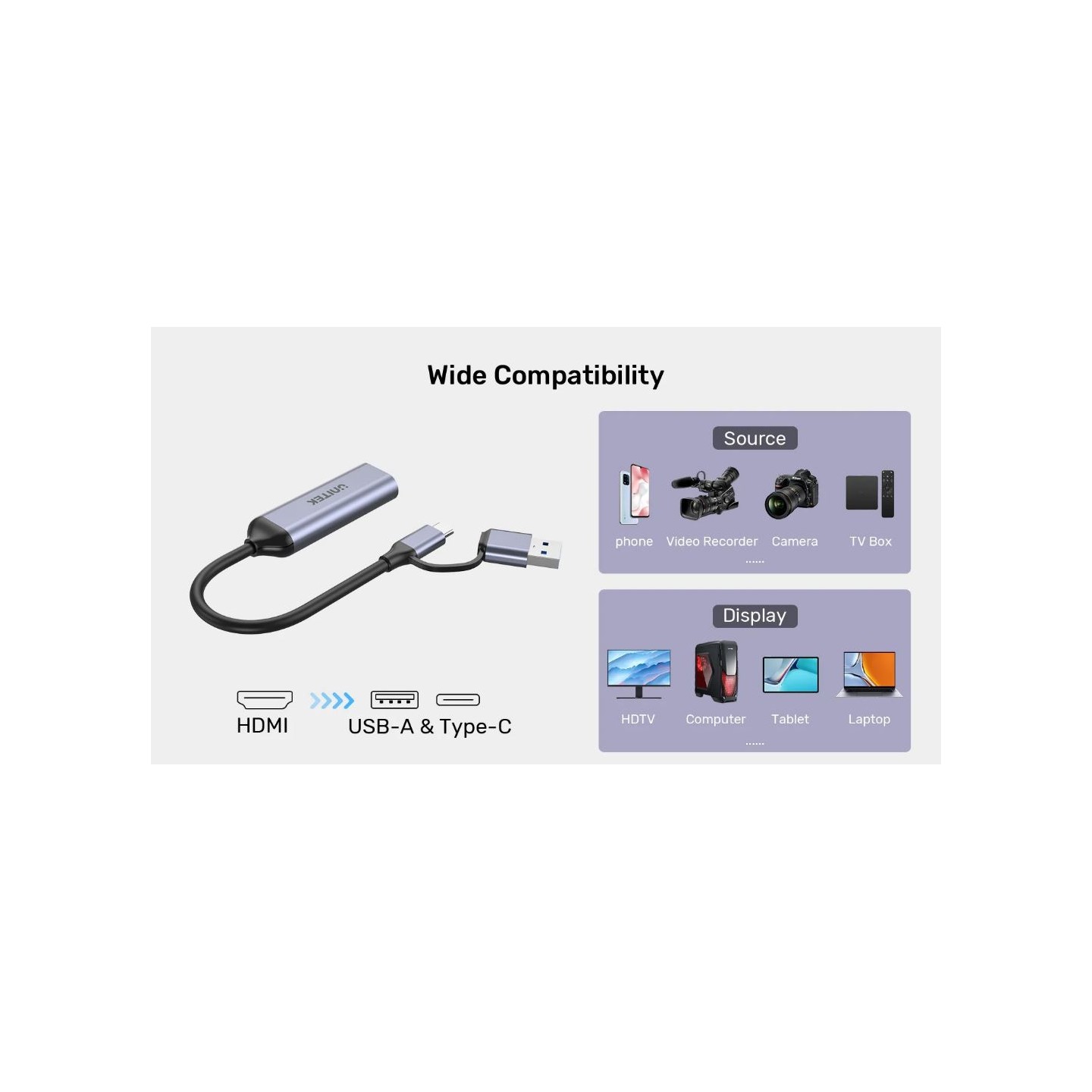 Unitek Capture Card HDMI to USB-C A 1080p - V1167A - HDMI to USB-C A 1080p — Buy in Cyprus with Fast Delivery