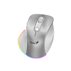 Buy Genius Mouse - 9000S Pro - Wireless+BT Rechargeable Mini RGB Ergo Silver in Cyprus, Nicosia, Limassol, Larnaka, Pafos