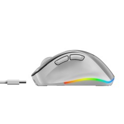 Buy Genius Mouse - 9000S Pro - Wireless+BT Rechargeable Mini RGB Ergo Silver in Cyprus, Nicosia, Limassol, Larnaka, Pafos