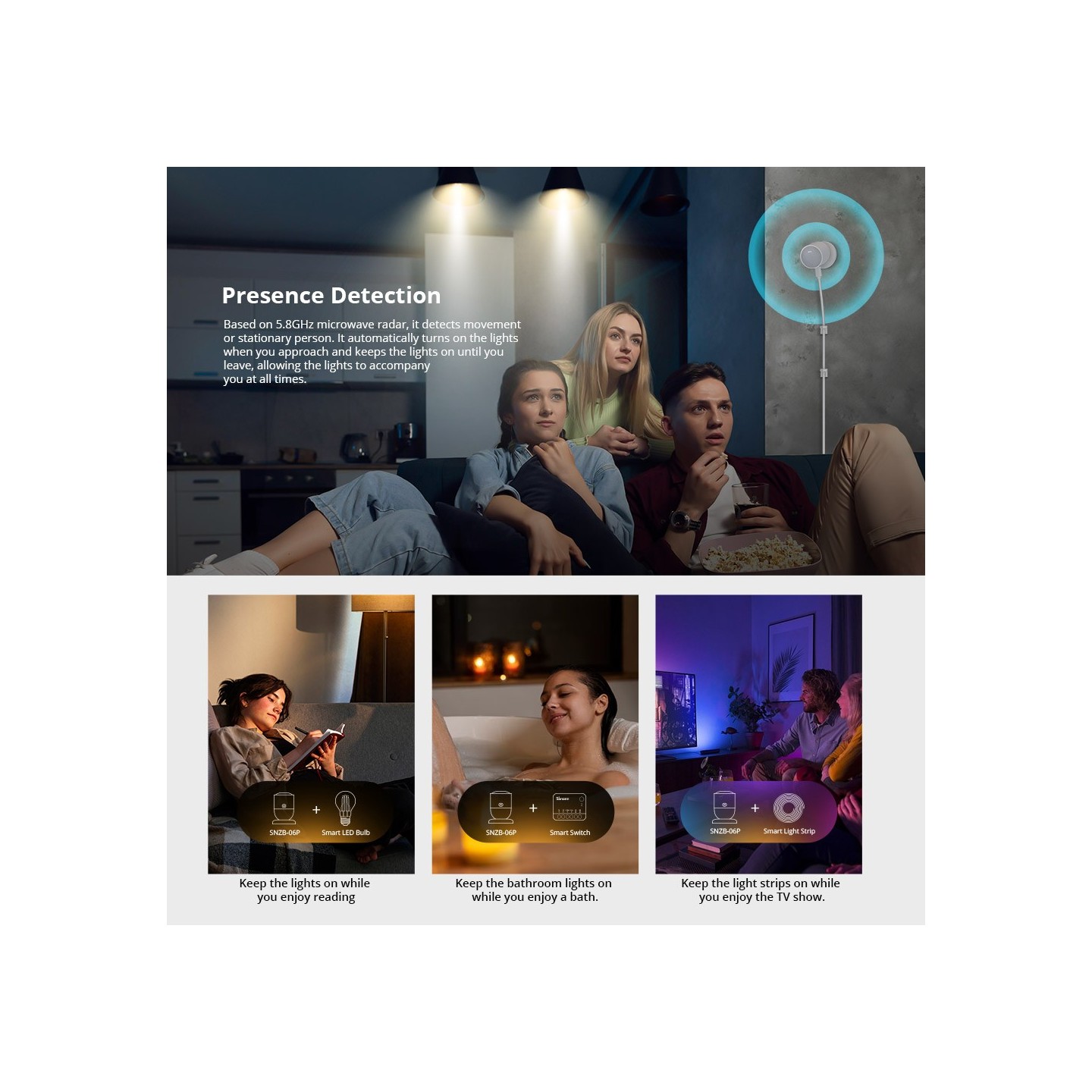 Sonoff ZigBee Human Presence Sensor - SNZB-06P - ZigBee, Human Presence Sensor — Buy in Cyprus with Fast Delivery