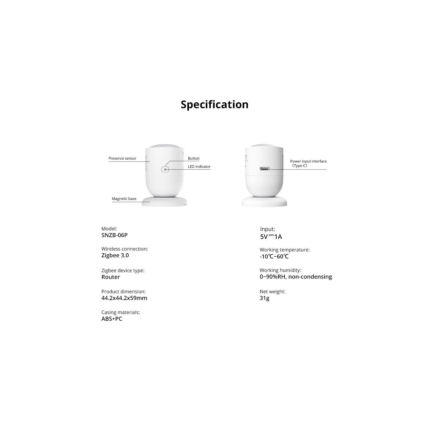 Sonoff ZigBee Human Presence Sensor - SNZB-06P - ZigBee, Human Presence Sensor — Buy in Cyprus with Fast Delivery