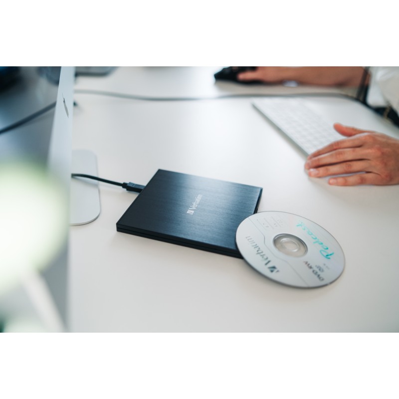 Buy Verbatim External Slimline CD/DVD Writer - USB 2.0 Black in Cyprus, Nicosia, Limassol, Larnaka, Pafos