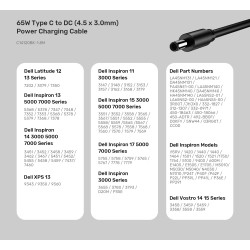 Buy Unitek UCL USB-C to DC Cable - C14120BK - 1.8m 65W for Dell 4.5 3.0mm in Cyprus, Nicosia, Limassol, Larnaka, Pafos