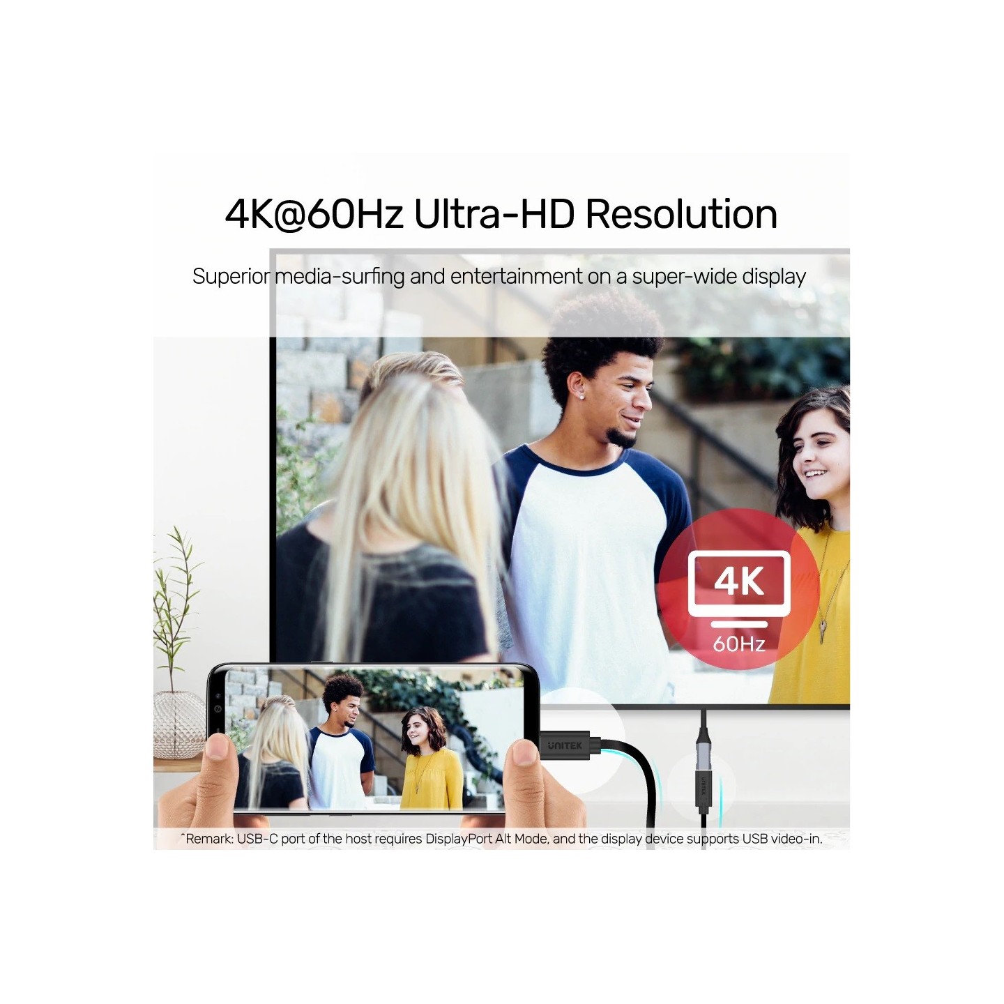 Unitek MC Type-C Extension Cable C14086BK-1.5M PD100W 1.5m (Boxed) — Buy in Cyprus with Fast Delivery