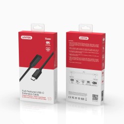 Unitek MC Type-C Extension Cable C14086BK-1.5M PD100W 1.5m (Boxed) — Buy in Cyprus with Fast Delivery