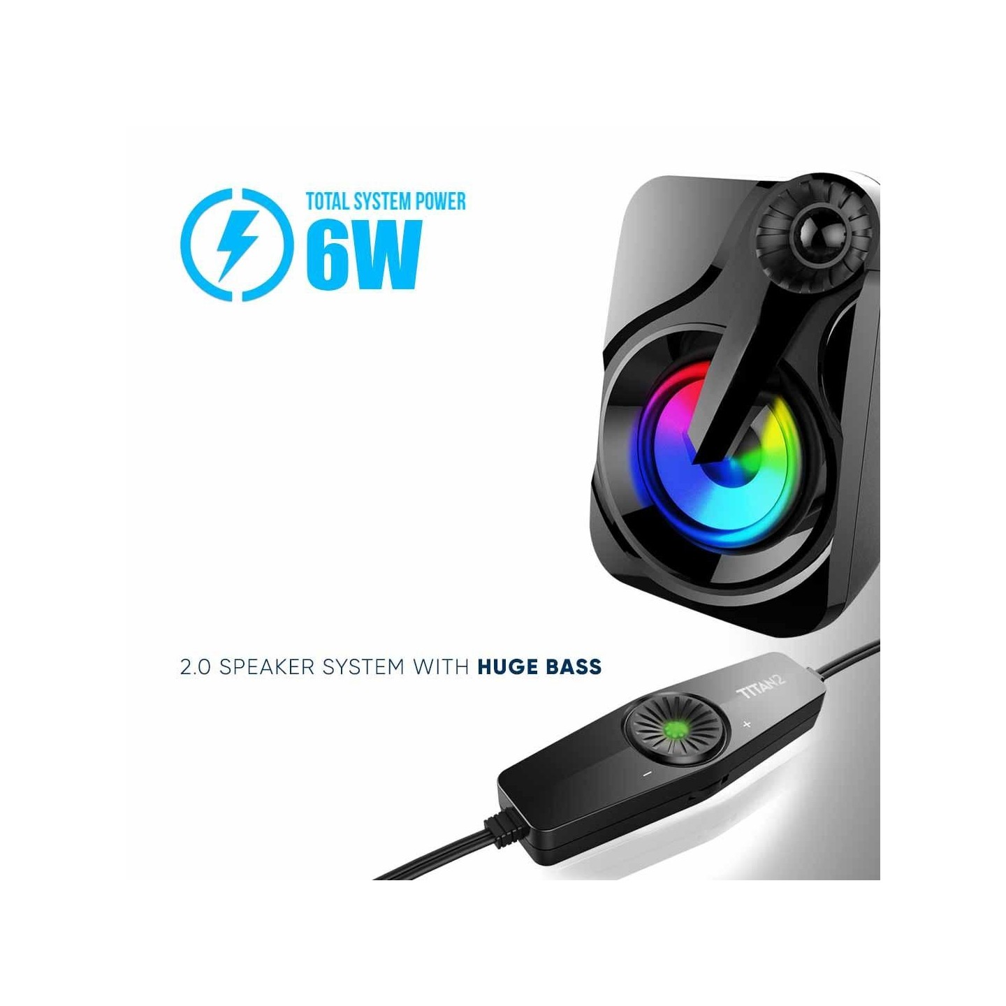 SonicGear USB Speakers - Titan2 - 2.0 12W 7LFX — Buy in Cyprus with Fast Delivery