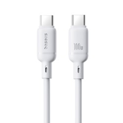 Baseus Silky Series USB-C to USB-C 1.0m 100W White (Boxed) — Buy in Cyprus with Fast Delivery