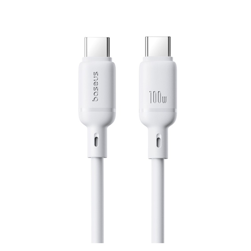 Buy Baseus Cable USB-C to USB-C Silky Series - 1.0m 100W White in Cyprus, Nicosia, Limassol, Larnaka, Pafos
