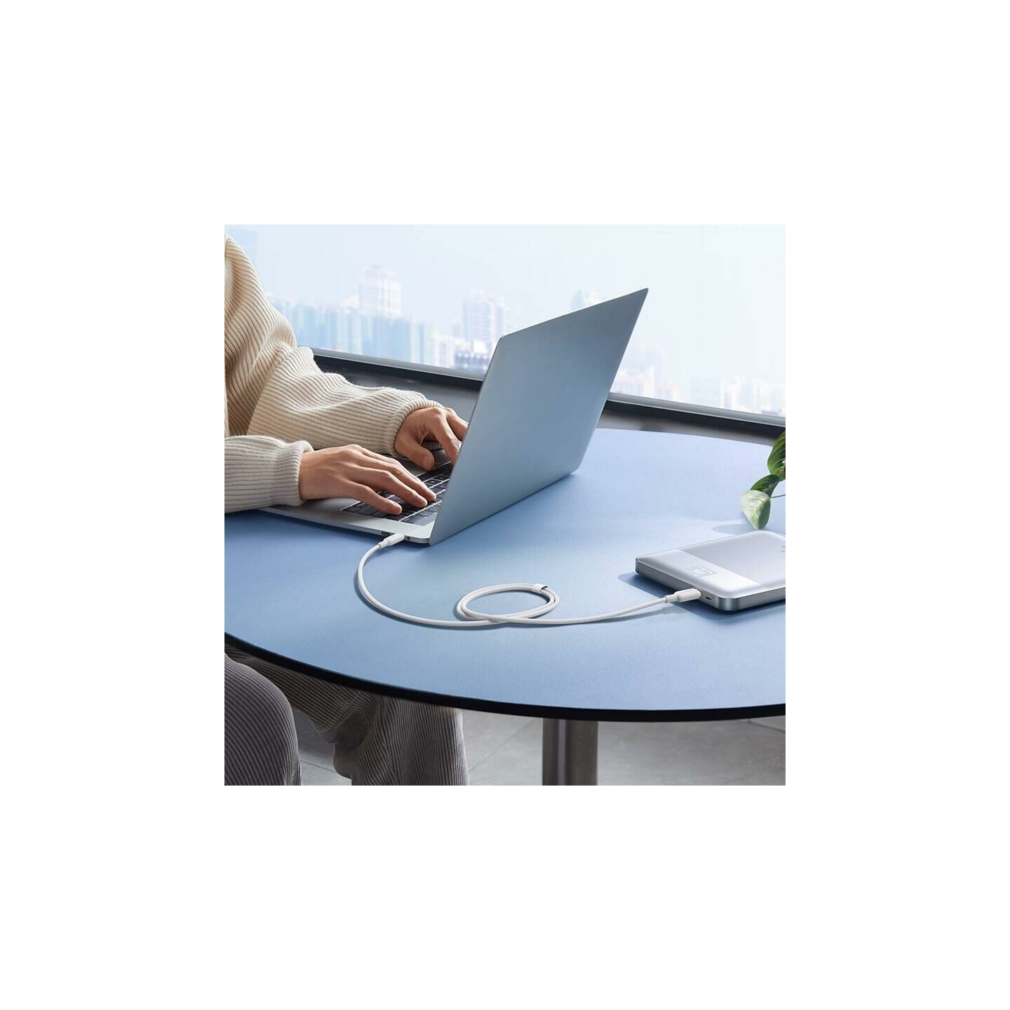 Baseus Silky Series USB-C to USB-C 1.0m 100W White (Boxed) — Buy in Cyprus with Fast Delivery