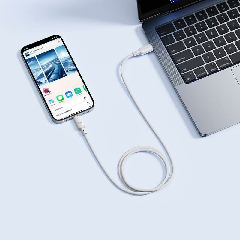 Buy Baseus Cable USB-C to USB-C Silky Series - 1.0m 100W White in Cyprus, Nicosia, Limassol, Larnaka, Pafos