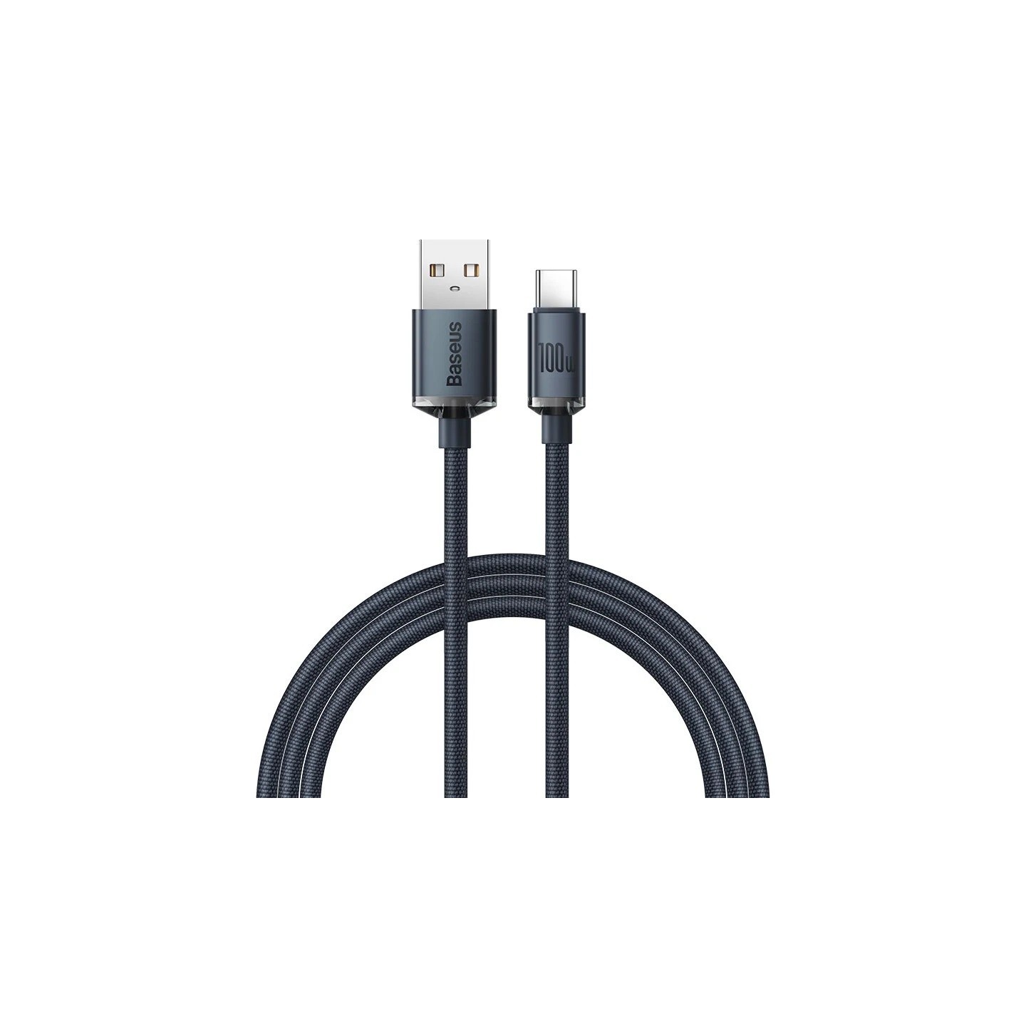 Baseus Crystal Shine USB-A to Type-C 100W 1.2m Black (Boxed) — Buy in Cyprus with Fast Delivery