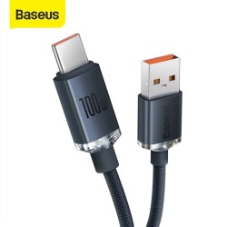 Baseus Crystal Shine USB-A to Type-C 100W 1.2m Black (Boxed) — Buy in Cyprus with Fast Delivery