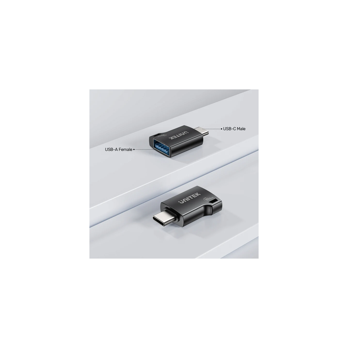 Unitek UCA USB-A Female to USB-C Male Adapter - A1048A - USB-A Female to USB-C Male, 10Gbps — Buy in Cyprus with Fast Delivery