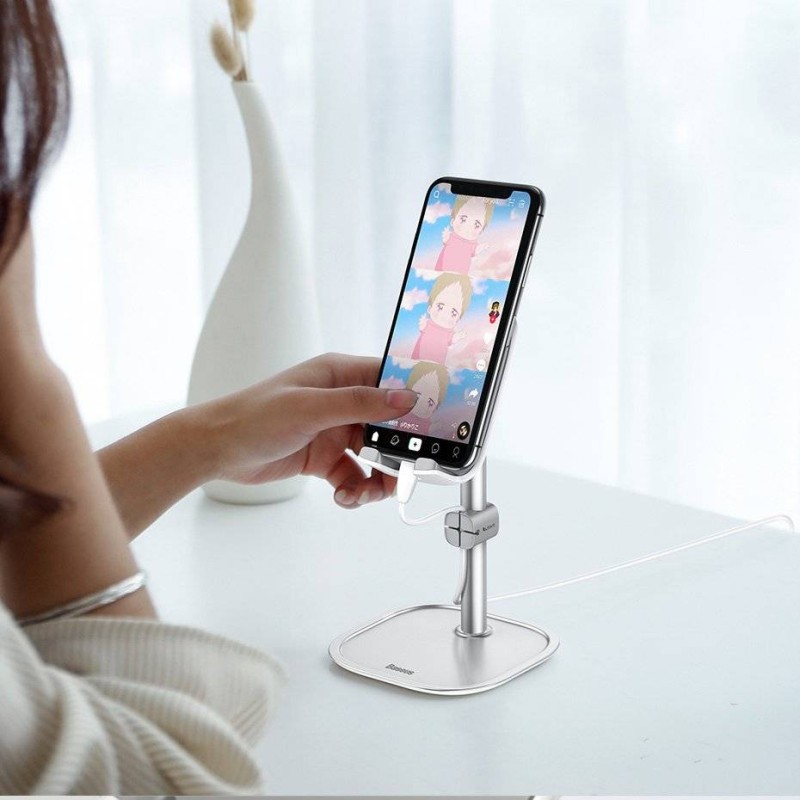 Buy Baseus Telescopic Phone Holder - Silver in Cyprus, Nicosia, Limassol, Larnaka, Pafos