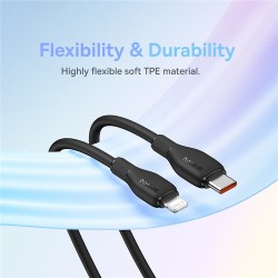 Buy Baseus Cable Lightning to USB-C Pudding Series - 20W 1.2m Black in Cyprus, Nicosia, Limassol, Larnaka, Pafos