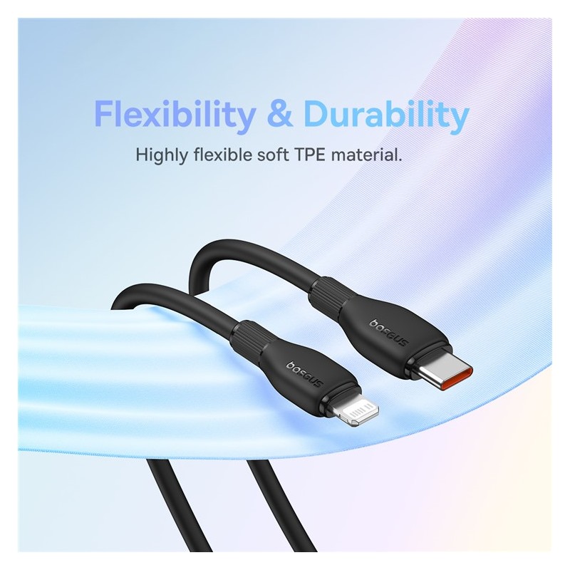 Buy Baseus Cable Lightning to USB-C Pudding Series - 20W 1.2m Black in Cyprus, Nicosia, Limassol, Larnaka, Pafos