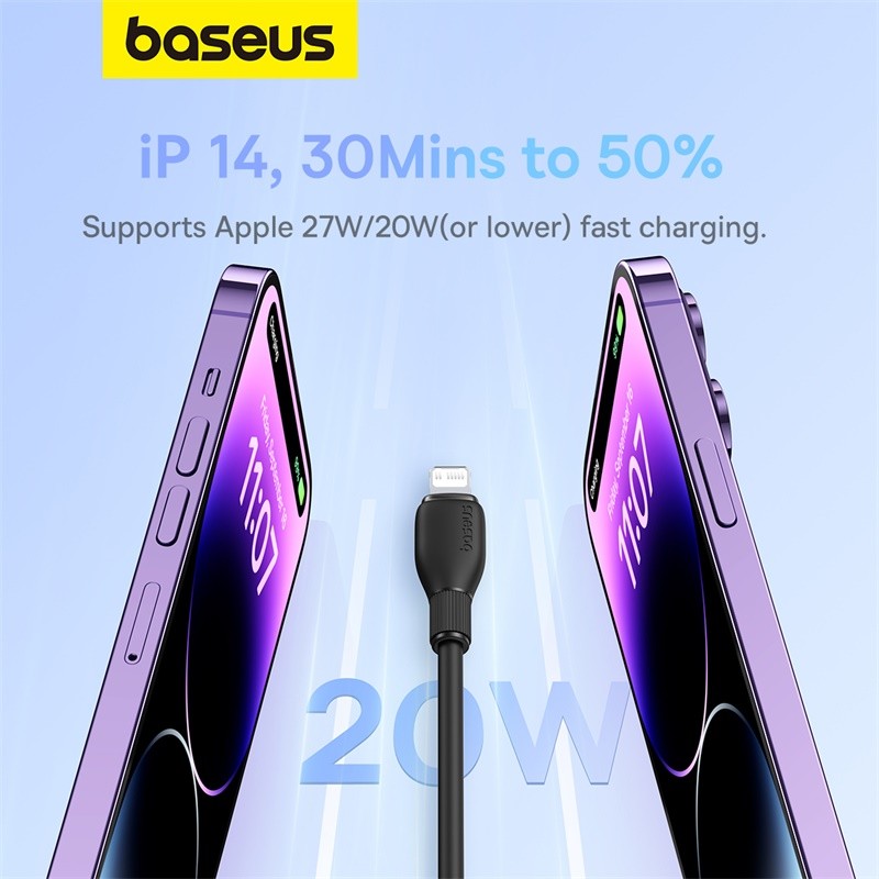 Buy Baseus Cable Lightning to USB-C Pudding Series - 20W 1.2m Black in Cyprus, Nicosia, Limassol, Larnaka, Pafos