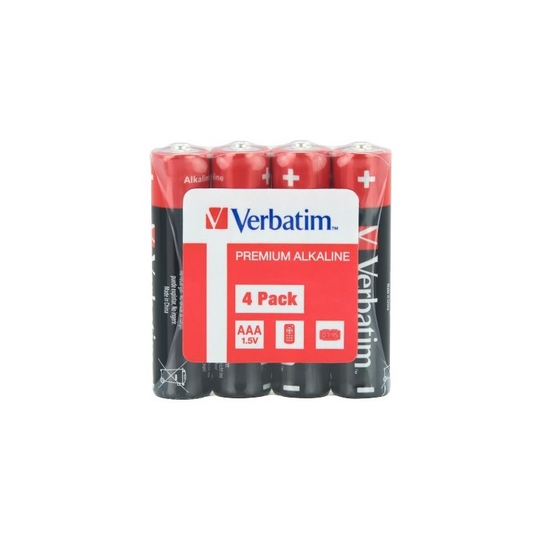 Buy Verbatim Alkaline AAA 4pcs Batteries - Wrap in Cyprus, Nicosia, Limassol, Larnaka, Pafos
