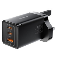 Buy Baseus Charger Wall - 65W USB-Cx2 USB-A UK+100W USB-C Cable Black in Cyprus, Nicosia, Limassol, Larnaka, Pafos